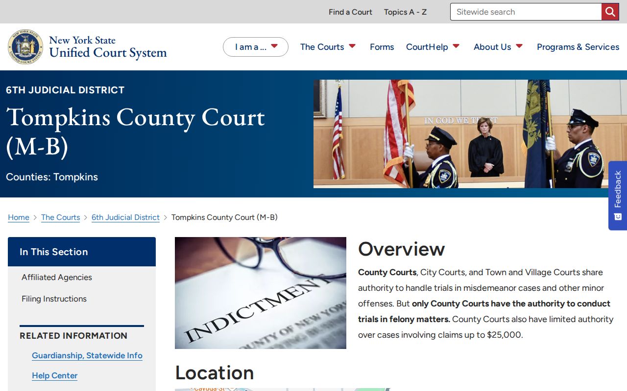 Tompkins County criminal court records office